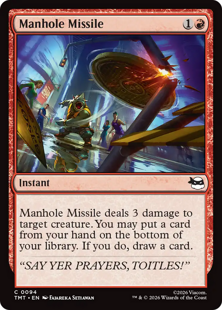 Manhole Missile [Teenage Mutant Ninja Turtles]
