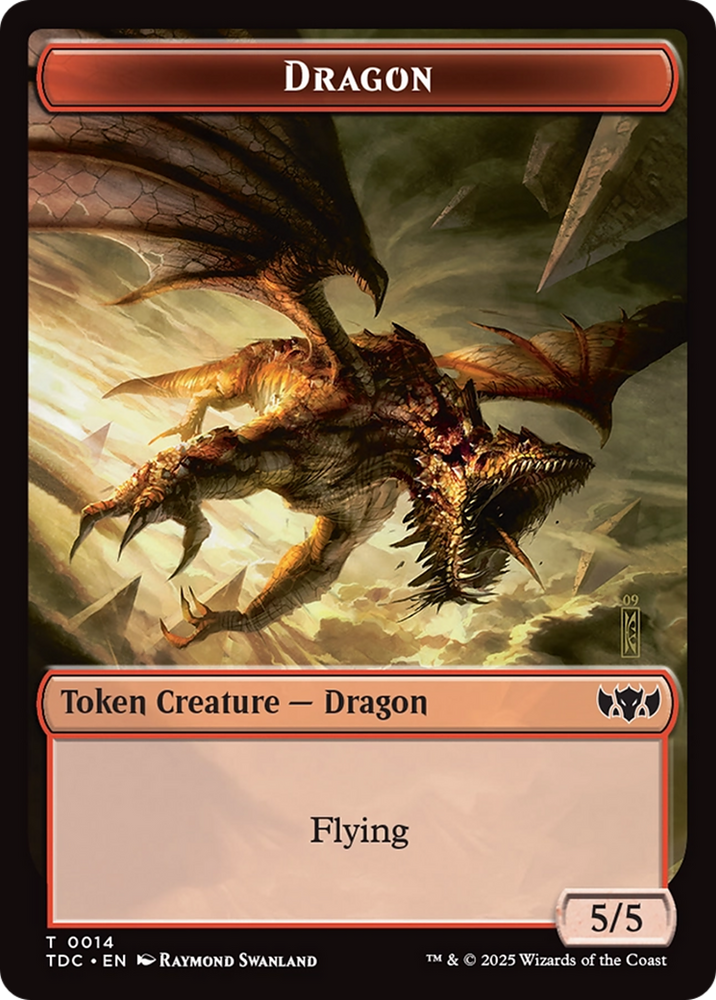 Copy // Dragon (0014) Double-Sided Token [Tarkir: Dragonstorm Commander Tokens]