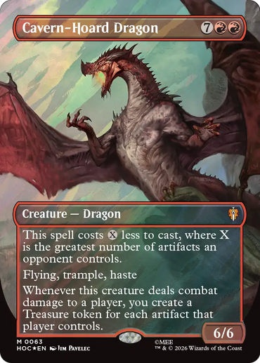 Cavern-Hoard Dragon (Borderless) (Surge Foil) [The Hobbit: Eternal-Legal] **PRE-ORDER**SHIPS 14/8/26**