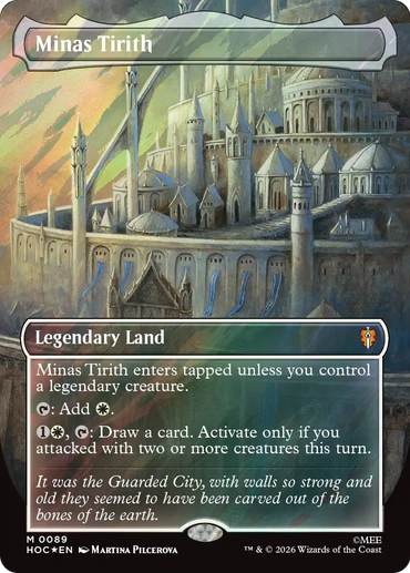 Minas Tirith (Borderless) (Surge Foil) [The Hobbit: Eternal-Legal] **PRE-ORDER**SHIPS 14/8/26**