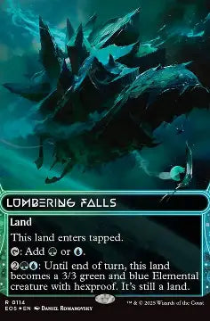 Lumbering Falls (0114) (Borderless) (Galaxy Foil) [Edge of Eternities: Stellar Sights]