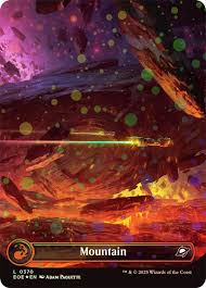 Mountain (0370) (Borderless) (Galaxy Foil) [Edge of Eternities]