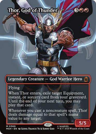 Thor, God of Thunder (Borderless) (0369) [Marvel Super Heroes] ** PRE-ORDER ** SHIPS 26/6/26 **