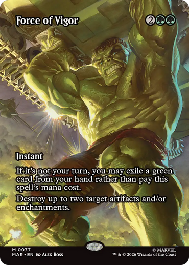 Force of Vigor (Borderless) [Marvel Universe: Eternal-Legal] ** PRE-ORDER ** SHIPS 26/6/26 **